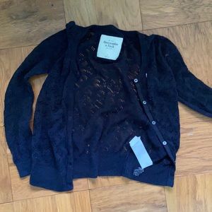 black lace cardigan!! like new!!
